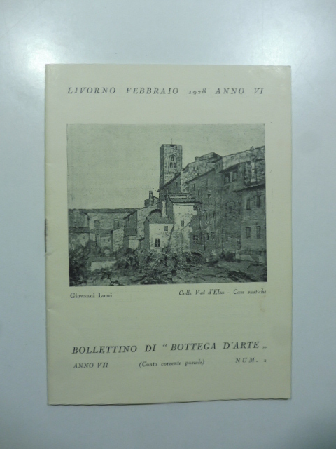 Bollettino di Bottega d'Arte, Livorno, num. 2, febbraio 1928. Giovanni Lomi